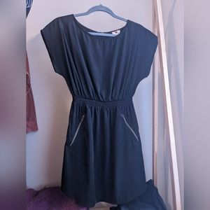 Black dolman sleeve dress